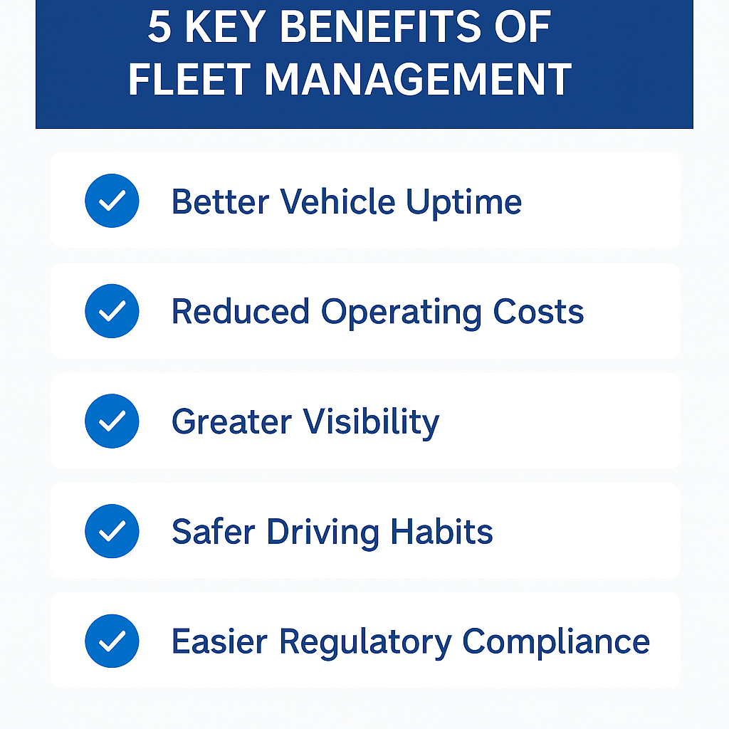Five Key Benefits Of Fleet Management