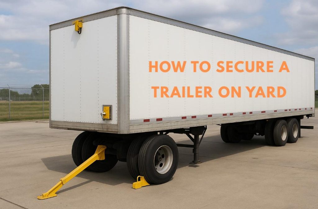 secure trailer on yard